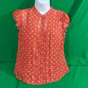 Covington MP polka dot sheer top with tank